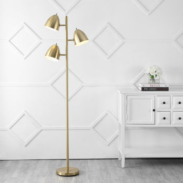 Billy 66.5" Modern Contemporary Iron LED Floor Lamp - JONATHAN Y